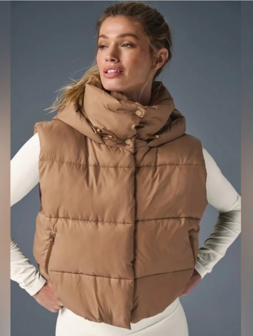 ALO Yoga Puffer Vest in Brown